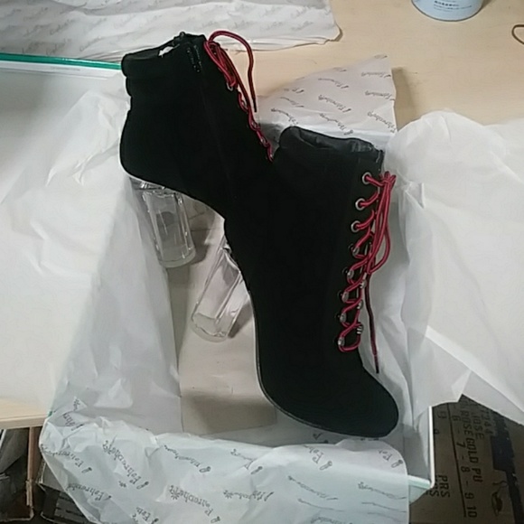 Rosy-17 Heel Women's Lace up High Heel Booties - Picture 4 of 4